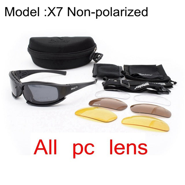 Men's Fashion Sunglasses 4 Cool lenses hunting military Tactical