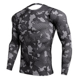 Men Long Sleeve Camouflage Compression Sport Shirt