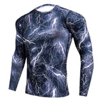 Men Long Sleeve Camouflage Compression Sport Shirt