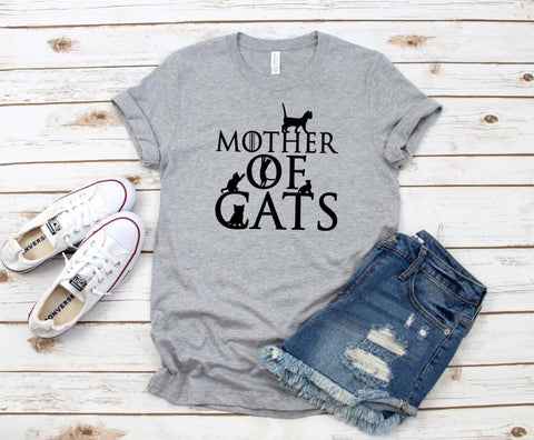 Mother of Cats Print Women's T-shirt