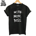 COOLMIND wife mom boss t-shirt