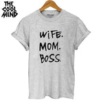 COOLMIND wife mom boss t-shirt